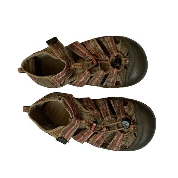 Keen Mens Brown Red Waterproof Sandals Bungee Hiking Shoe Size 5 - Picture 14 of 15